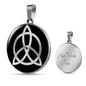 Zeppelin Symbol Celtic Knot Circle Necklace Stainless Steel or 18k Gold 18-22"-Express Your Love Gifts