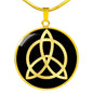 Zeppelin Symbol Celtic Knot Circle Necklace Stainless Steel or 18k Gold 18-22"-Express Your Love Gifts