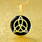 Zeppelin Symbol Celtic Knot Circle Necklace Stainless Steel or 18k Gold 18-22"-Express Your Love Gifts