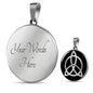 Zeppelin Symbol Celtic Knot Circle Necklace Stainless Steel or 18k Gold 18-22"-Express Your Love Gifts