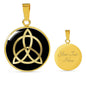 Zeppelin Symbol Celtic Knot Circle Necklace Stainless Steel or 18k Gold 18-22"-Express Your Love Gifts