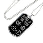 Zeppelin Symbols Hammer Of The Gods Dog Tag Stainless Steel or 18k Gold 24"-Express Your Love Gifts