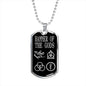 Zeppelin Symbols Hammer Of The Gods Dog Tag Stainless Steel or 18k Gold 24"-Express Your Love Gifts