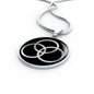 Zeppelin Trinity Symbol Circle Necklace Stainless Steel or 18k Gold 18-22"-Express Your Love Gifts