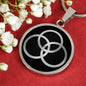 Zeppelin Trinity Symbol Circle Necklace Stainless Steel or 18k Gold 18-22"-Express Your Love Gifts