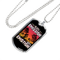 Zero Emission Cycling Necklace Stainless Steel or 18k Gold Dog Tag 24"-Express Your Love Gifts