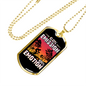 Zero Emission Cycling Necklace Stainless Steel or 18k Gold Dog Tag 24"-Express Your Love Gifts