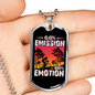 Zero Emission Cycling Necklace Stainless Steel or 18k Gold Dog Tag 24"-Express Your Love Gifts