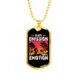 Zero Emission Cycling Necklace Stainless Steel or 18k Gold Dog Tag 24"-Express Your Love Gifts