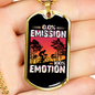 Zero Emission Cycling Necklace Stainless Steel or 18k Gold Dog Tag 24"-Express Your Love Gifts