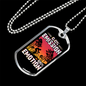 Zero Emission Cycling Necklace Stainless Steel or 18k Gold Dog Tag 24"-Express Your Love Gifts