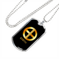 Zodiac and Astrology Symbol of the Planet Earth Zodiac Necklace Stainless Steel or 18k Gold Dog Tag 24" Chain-Express Your Love Gifts