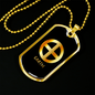Zodiac and Astrology Symbol of the Planet Earth Zodiac Necklace Stainless Steel or 18k Gold Dog Tag 24" Chain-Express Your Love Gifts
