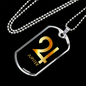 Zodiac and Astrology Symbol of the Planet Jupiter Zodiac Necklace Stainless Steel or 18k Gold Dog Tag 24" Chain-Express Your Love Gifts