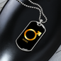 Zodiac and Astrology Symbol of the Planet Mars Zodiac Necklace Stainless Steel or 18k Gold Dog Tag 24" Chain-Express Your Love Gifts
