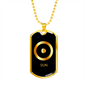 Zodiac and Astrology Symbol of the Planet Sun Zodiac Necklace Stainless Steel or 18k Gold Dog Tag 24" Chain-Express Your Love Gifts