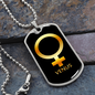 Zodiac and Astrology Symbol of the Planet Venus Zodiac Necklace Stainless Steel or 18k Gold Dog Tag 24" Chain-Express Your Love Gifts