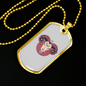 Zodiac Aries Hawk Zodiac Necklace Stainless Steel or 18k Gold Dog Tag 24" Chain-Express Your Love Gifts