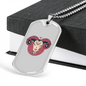 Zodiac Aries Hawk Zodiac Necklace Stainless Steel or 18k Gold Dog Tag 24" Chain-Express Your Love Gifts