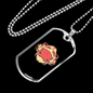 Zodiac Cancer Crab Zodiac Necklace Stainless Steel or 18k Gold Dog Tag 24" Chain-Express Your Love Gifts