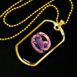 Zodiac Crab Cancer Zodiac Necklace Stainless Steel or 18k Gold Dog Tag 24" Chain-Express Your Love Gifts