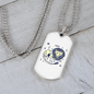 Zodiac Leo Mesa de Trabajo Zodiac Necklace Stainless Steel or 18k Gold Dog Tag 24" Chain-Express Your Love Gifts