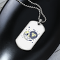 Zodiac Leo Mesa de Trabajo Zodiac Necklace Stainless Steel or 18k Gold Dog Tag 24" Chain-Express Your Love Gifts