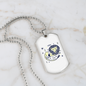 Zodiac Leo Mesa de Trabajo Zodiac Necklace Stainless Steel or 18k Gold Dog Tag 24" Chain-Express Your Love Gifts