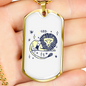 Zodiac Leo Mesa de Trabajo Zodiac Necklace Stainless Steel or 18k Gold Dog Tag 24" Chain-Express Your Love Gifts