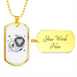 Zodiac Leo Mesa de Trabajo Zodiac Necklace Stainless Steel or 18k Gold Dog Tag 24" Chain-Express Your Love Gifts
