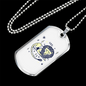 Zodiac Leo Mesa de Trabajo Zodiac Necklace Stainless Steel or 18k Gold Dog Tag 24" Chain-Express Your Love Gifts
