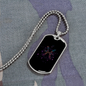 Zodiac Pisces Zodiac Necklace Stainless Steel or 18k Gold Dog Tag 24" Chain-Express Your Love Gifts