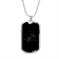 Zodiac Sagittarius Zodiac Necklace Stainless Steel or 18k Gold Dog Tag 24" Chain-Express Your Love Gifts
