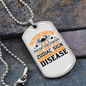 Zodiac Sign Disease Zodiac Necklace Stainless Steel or 18k Gold Dog Tag 24" Chain-Express Your Love Gifts