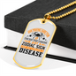 Zodiac Sign Disease Zodiac Necklace Stainless Steel or 18k Gold Dog Tag 24" Chain-Express Your Love Gifts