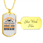 Zodiac Sign Disease Zodiac Necklace Stainless Steel or 18k Gold Dog Tag 24" Chain-Express Your Love Gifts
