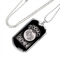 Zodiac Sign Gemini Zodiac Necklace Stainless Steel or 18k Gold Dog Tag 24" Chain-Express Your Love Gifts