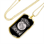 Zodiac Sign Gemini Zodiac Necklace Stainless Steel or 18k Gold Dog Tag 24" Chain-Express Your Love Gifts