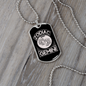 Zodiac Sign Gemini Zodiac Necklace Stainless Steel or 18k Gold Dog Tag 24" Chain-Express Your Love Gifts