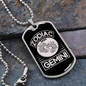 Zodiac Sign Gemini Zodiac Necklace Stainless Steel or 18k Gold Dog Tag 24" Chain-Express Your Love Gifts