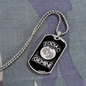Zodiac Sign Gemini Zodiac Necklace Stainless Steel or 18k Gold Dog Tag 24" Chain-Express Your Love Gifts