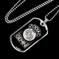 Zodiac Sign Gemini Zodiac Necklace Stainless Steel or 18k Gold Dog Tag 24" Chain-Express Your Love Gifts