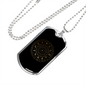 Zodiac Sign Star Zodiac Necklace Stainless Steel or 18k Gold Dog Tag 24" Chain-Express Your Love Gifts