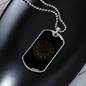 Zodiac Sign Star Zodiac Necklace Stainless Steel or 18k Gold Dog Tag 24" Chain-Express Your Love Gifts