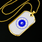 Zodiac Signs Blue in White Zodiac Necklace Stainless Steel or 18k Gold Dog Tag 24" Chain-Express Your Love Gifts