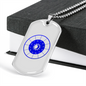 Zodiac Signs Blue in White Zodiac Necklace Stainless Steel or 18k Gold Dog Tag 24" Chain-Express Your Love Gifts