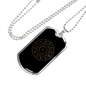 Zodiac Signs in Circle Zodiac Necklace Stainless Steel or 18k Gold Dog Tag 24" Chain-Express Your Love Gifts