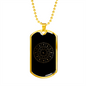 Zodiac Signs in Circle Zodiac Necklace Stainless Steel or 18k Gold Dog Tag 24" Chain-Express Your Love Gifts