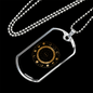 Zodiac Signs Moon Gold Zodiac Necklace Stainless Steel or 18k Gold Dog Tag 24" Chain-Express Your Love Gifts