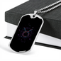 Zodiac Taurus Necklace Stainless Steel or 18k Gold Dog Tag 24" Chain-Express Your Love Gifts